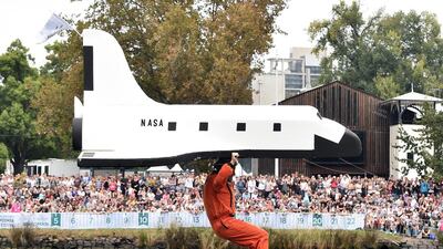 Daniel Mazzei’s the Bravehearts Shuttle flies into the Yarra River during the Birdman Rally in Melbourne, Australia on Sunday. The Birdman Rally is a charity competition for home-made gliders, hang gliders and human-powered aircraft. Julian Smith / EPA