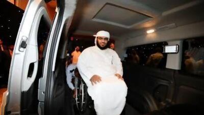 Abdulla Al Saad, 29, was left paraplegic following a car crash.