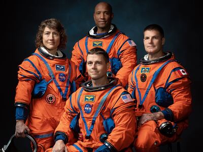 Official crew portrait for Artemis II, from left: Nasa astronauts Christina Koch, Victor Glover, Reid Wiseman and Canadian Space Agency Astronaut Jeremy Hansen. Photo: Nasa