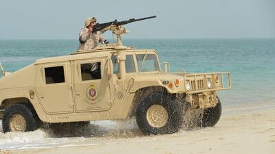 Navy Brigadier Majid Al Qahtani said the exercises include “shooting of live ammunition” as part of the effort to improve combat readiness and protect the kingdom’s waters “against any possible aggression”. Saudi Press Agency / Handout via Reuters