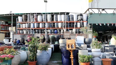 Prices for plant pots range from Dh50 to Dh2,000.