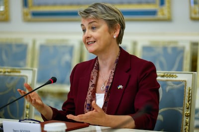 British Foreign Secretary Yvette Cooper praised the release of activists in Egypt. EPA