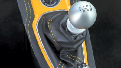 The Sport 410 has a six-speed manual gearbox (an automatic is a Dh9,761 option). Chris Whiteoak The National