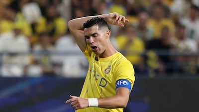 Al Nassr's Cristiano Ronaldo reacts to a referee's decision. Reuters