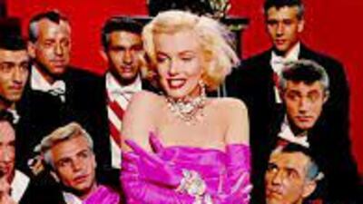 Marilyn Monroe singing Diamonds are a Girls Best Friend in the 1953 film, Gentlemen Prefer Blondes. Photo Warner Brothers