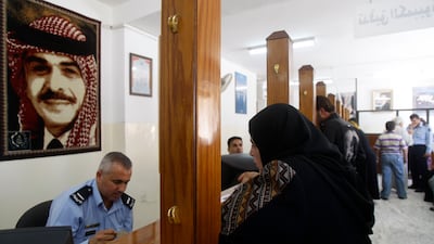 A Jordanian police department in Amman (Salah Malkawi/ The National).