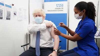 UK Prime Minister Boris Johnson has received his booster shot. The panel of scientists advising his government on Covid-19 predicts the number of infections will soar. AP