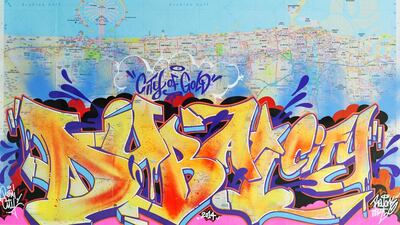 One of the artworks on show at Calligraffiti. Courtesy Street Art Gallery