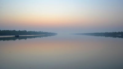 Sunrise in the Sundarbans, which is the world’s largest mangrove forest, straddling India and Bangladesh. Getty Images