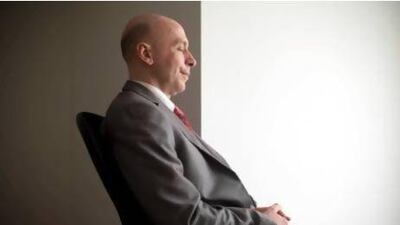 Ged Valente, the chairman of the TM organisation in the UAE, advocates the practice's health and career benefits. Antonie Robertson / The National