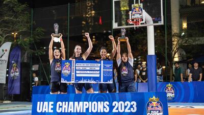 Oryxes prevailed in the women's section of Red Bull Half Court UAE finals at Satwa Park. Photo: Red Bull
