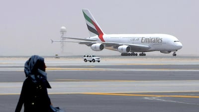 Emirates Airlines cut back on more than 5,000 flights and grounded 22 aircraft during the duration the runway maintenance. Karim Sahib / AFP