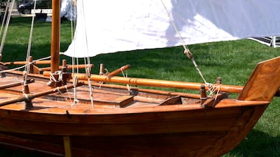 An Emirati dhow on display at the festival.