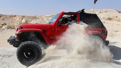 George Choufany, in his red jeep, was one of the participants of the third International Off-Road Day at the X-Quarry Adventure Park