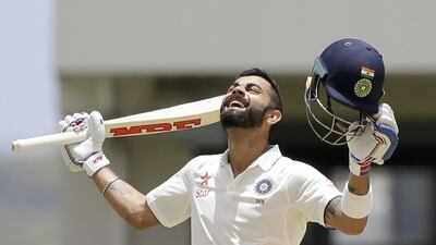 Virat Kohli celebrates. (AP Photo/Ricardo Mazalan)