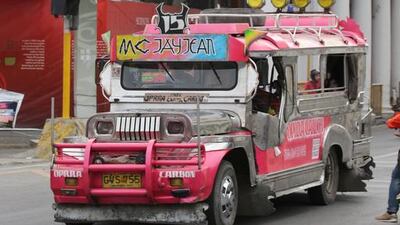 A Jeepney makes its way through the streets of Cebu, Philippines.