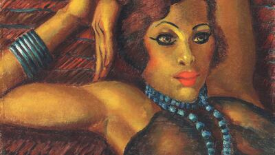 Mahmoud Saïd (Egyptian, 1897-1964), La fille aux yeux verts (réplique), 1932. Christie's