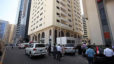 The Electra Street blaze started on the 15th floor of the 18-storey building. Ambulances treated 10 victims on site, and took five to Sheikh Khalifa Medical City. Sammy Dallal / The National
