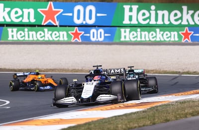 George Russell of Williams during the F1 Grand Prix of The Netherlands at Circuit Zandvoort on September 05, 2021. Getty Images
