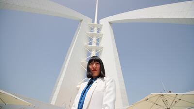 Matilda Machimura, assistant director general for culture at Unesco, admires the art and the breathtaking views.