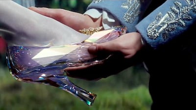 Cinderella’s glass slippers. Courtesy Walt Disney Productions
