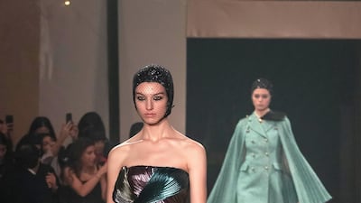 A look from Dior's spring 2019 haute couture collection, presented in Dubai on March 18.