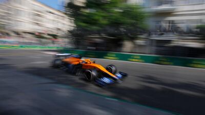 McLaren's Daniel Ricciardo during the race in Baku. Reuters