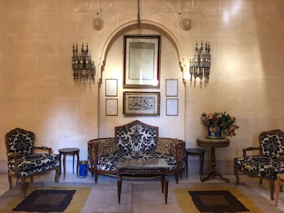 The mausoleum’s sitting room looks like an upmarket Cairo apartment. Courtesy Adam Baron