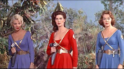 A scene from Queen of Outer Space. Courtesy Warner Home Video