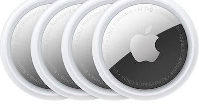 Air Tags will help you keep track of your luggage. From Dh129, www.apple.com/ae Photo: Apple