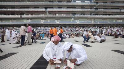 The Dubai World Cup will take place at Meydan Racecourse on Saturday and the anticipation from fans continues to build. Jaime Puebla / The National Newspaper