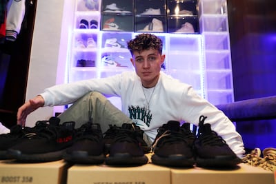 Kevin Ghassemi founded Snkr Bubble in Dubai. Pawan Singh / The National