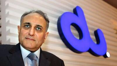 Osman Sultan, the chief executive of du, which has formed partnerships with local media companies to provide content on anayou.