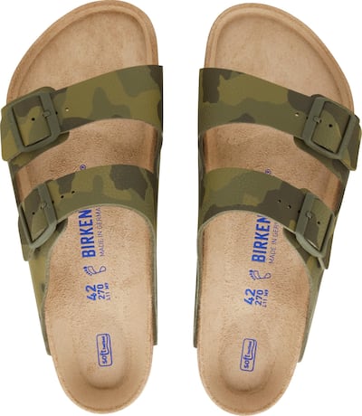 Camo Birkenstocks, Dh499. Courtesy Birkenstock