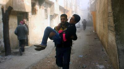 Syria's White Helmets were finalists in last year's Arab Hope Makers awards / Syrian Civil Defence White Helmets via AP