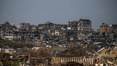 Widespread destruction in Gaza city's Al Zeitoun neighbourhood, in northern Gaza. EPA
