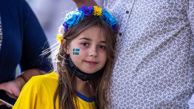 Sweden's colours worn at Expo.