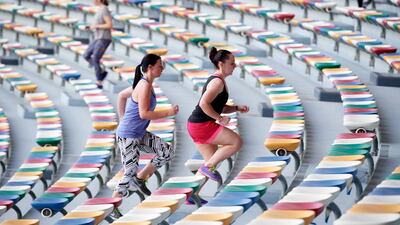 Most companies here do not have a system in place for promoting employee well-being. Courtesy of Zayed Sports City