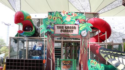 An outdoor inflatable play area is also available for children up to six