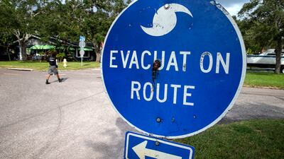 Follow the sign to evacuate in Gulfport. EPA