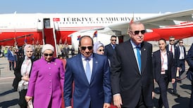 Egyptian President Abdel Fattah El Sisi met Turkish President Recep Tayyip Erdogan in Cairo. EPA