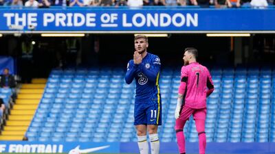 Timo Werner - 6, Showed plenty of endeavour and made intelligent runs but struggled with his end product at times. Was unlucky to have his goal disallowed for a foul on Saiss. AP