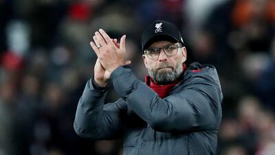 Liverpool manager Juergen Klopp celebrates after the match. Reuters