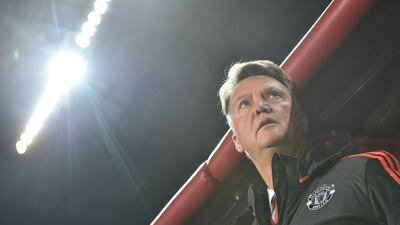 Manchester United manager Louis van Gaal shown during Wednesday night's Champions League match against CSKA Moscow. Kirill Kudryavtsev / AFP / October 21, 2015