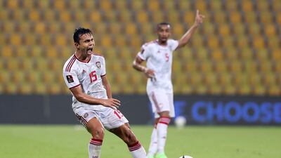 A frustrated Fabio De Lima during the game against Malaysia. Chris Whiteoak / The National.