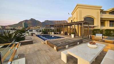 The pool deck of the One Above penthouse. Courtesy Lightfoot