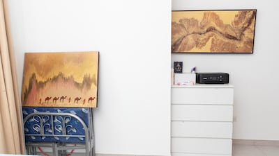 Ms Hammoudeh's artwork is on display throughout her home