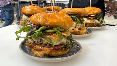 A Wagyu ribeye burger with black truffle sauce, mayonnaise, ketchup and a secret ingredient. Photo: World Food Championships