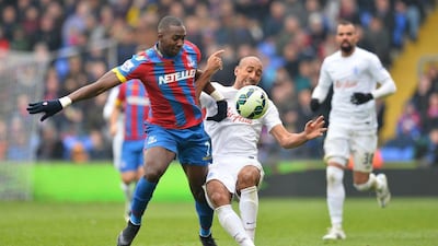 Left midfield: Yannick Bolasie (Crystal Palace). Set up Palace’s first two goals in their derby win over QPR with similar crosses from the left flank. He was too quick and skilful Glyn Kirk / AFP
