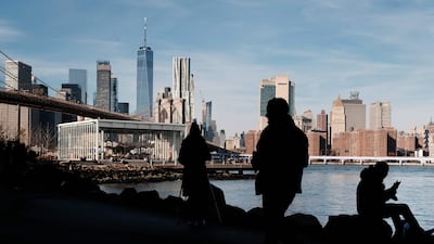 The Manhattan skyline in New York. Foreign direct investment in the US increased by an annual 11.3 per cent in 2021. AFP